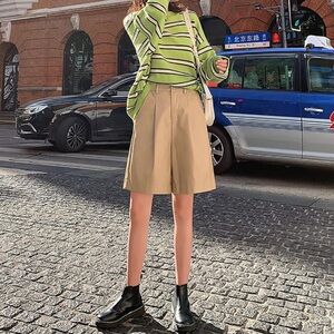 Zara Faux Leather High Waisted Shorts in Tan Size Small